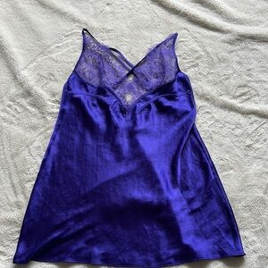 Victoria’s Secret Purple Satin and Lace Nightgown Medium